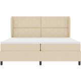 Box Spring krevet s madracem - Krem - 200x200 cm Tkanina | shoptok.hr