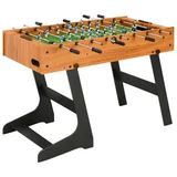  Zložljiva miza za namizni nogomet 121x61x80 cm svetlo rjava