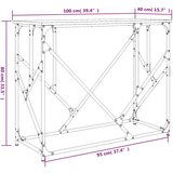  Konzolni stol crni 100 x 40 x 80 cm od konstruiranog drva | shoptok.hr