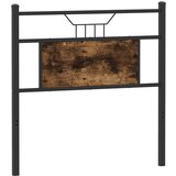 Maison Chic Posteljno vzglavje - Vzglavna omarica dimljeni hrast 80cm inženirski les in jeklo, (22077880) | Shoptok.si