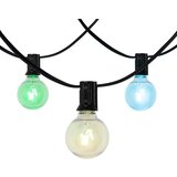 QAZQA Buiten lichtslinger 10 m incl. LED 10-lichts RGBW solar - Russell Cene