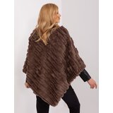 Wool Fashion Italia Poncho-AT-PN-2347.68-brown | shoptok.hr