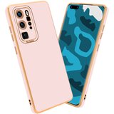  Ohišje, združljiv s Huawei v sijajnem roza - rožnato zlato - zaščitni pokrov iz fleksibilnega silikona TPU in z zaščito pred kamero, (20603058) | Shoptok.si