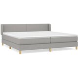 Maison Chic Box spring postelja - Vzmetna postelja z vzmetnico svetlo siva 200x200 cm blago SL7230, (21902057) | Shoptok.si