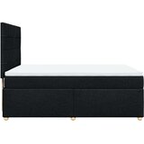  Krevet s oprugama i madracem crni 140 x 190 cm od tkanine | shoptok.hr
