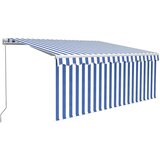 Tenda na ručno uvlačenje s roletom 3 x 2,5 m plavo-bijela | shoptok.hr
