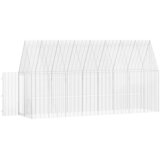  Kavez za zečeve Srebrno 400 x 100 x 210 cm Cinkani čelik | shoptok.hr