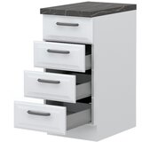 Jela ELEMENT ZA KUHINJO EVIA R-40-4MBOX S TIRIMI KOVINSKIMI PREDALI Cene