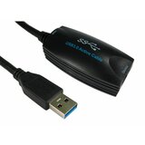 E-green kabl sa pojačivačem 3.0 USB A (M) - USB A (F) 5m crni Cene