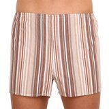 Foltýn Classic men's shorts Foltín brown with oversized stripes Cene
