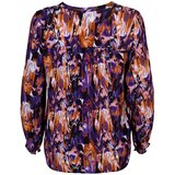 Zizzi Bluza 'DALA' majnica / temno liila / črna / bela | Shoptok.si