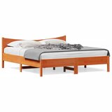  The Living Store Posteljni okvir brez vzmetnice vošč. rjav 180x200 cm borovina - Posteljni Okvir, (21446115) | Shoptok.si
