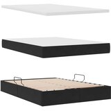  LED krevet za pohranu s madracem Crna 140 x 200 cm Baršun | Shoptok.si