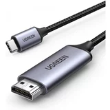 Ugreen Povezovalni kabel, USB-C na HDMI, 1.5 m, sivo črn