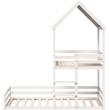 vidaXL pograd s streho bel 90x200 cm trdna borovina | Shoptok.si