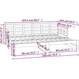  Dnevni ležaj na izvlačenje 2 x (80 x 200) cm bijeli od borovine | shoptok.hr