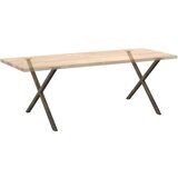  Noge jedilne mize v obliki črke X 2 kosa 90x(72-73) cm jeklo, (21828656) | Shoptok.si