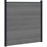  Set ograde 1391 x 186 cm WPC i aluminij Siva | shoptok.hr