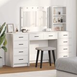  Toaletni stol s ladicama 3 pcs Bijelo Konstruirano drvo | shoptok.hr