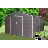 Termo vrtna kovinska hiška-uta-lopa 8,25 m2 - 2,7mx 3,1m - siva | Shoptok.si