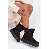 Boto Women's Snow Boots On Platform With Fur Black Evelira Cene