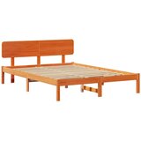  Krevetna konstrukcija s uzglavljem Vosak smeđa 140 x 200 cm | shoptok.hr