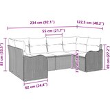  Set sofe 6 kom. Siva [Sintetički]: Poli Ratan | shoptok.hr