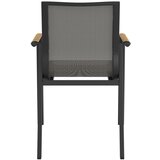 Ambia Garden STOL tikovina aluminij antracit, naravne barve, črna | Shoptok.si