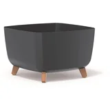 Gracia Square DGQL400-S433 tegla za cvijeće s nogicama i umetkom – 39 × 39 × 27 cm, antracit