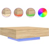 Maison Chic Klubska mizica - kavna mizica - Nizka mizica z LED lučmi sonoma hrast 100x100x31 cm, (21752859) | Shoptok.si