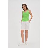 Marisse Green Ribbed Top | Shoptok.si