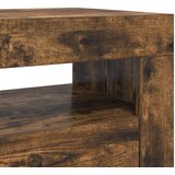 ormarić s LED svjetlima boja dimljenog hrasta 120x35x40 cm | shoptok.hr