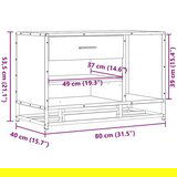 vidaXL Klop za čevlje črna 80x40x53,5 cm inženirski les in kovina | Shoptok.si