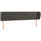  Vzglavje z ušesi temno sivo 163x23x78/88 cm žamet, (20793623) | Shoptok.si