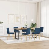  Blagovaonske stolice od tkanine 6 kom plave | shoptok.hr