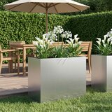  Vrtna saksija Srebrna 60 x 30 x 40 cm Pocinčani čelik | shoptok.hr
