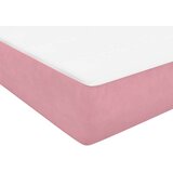 Box spring postelja z vzmetnico roza 80x220 cm žamet, (21790844) | Shoptok.si