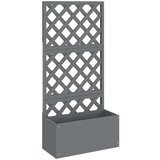  Sadilice s rešetkom 2 kom sive 65 x 33 x 135 cm WPC | shoptok.hr