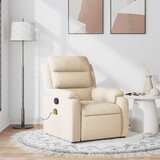 vidaXL masažni naslanjač krem blago | Shoptok.si