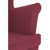  Fotelja crvena boja vina 74x84x100 cm od tkanine | shoptok.hr