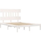  Okvir za krevet masivno drvo bijeli 120x190 cm 4FT mali bračni | shoptok.hr