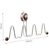 INF Stojalo za čevlje brez vrtanja z dvojnimi sesalnimi skodelicami Dark wood color, (5000256829) | Shoptok.si