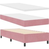 Boks Postelja z vzmetnico z vzmetnico Roza 90 x 190 cm Žamet, (5000126068) | Shoptok.si