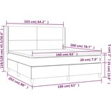  box spring s madracem LED krem 160x200 cm od tkanine | shoptok.hr