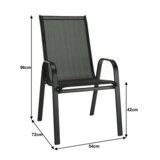Kondela Zložljiv stol, temno siva/črna, ALDERA | Shoptok.si