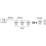  LED spoljašnje dekorativno osvetljenje LOFT 10xLED/2xAA | Eponuda.com