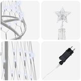  LED božićno drvce s stalakom Hladna bijela 250 cm Metal | shoptok.hr