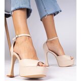 Gemre Beige high-heeled sandals by Tesla | ePonuda.com