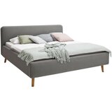 P & B OBLAZINJENA POSTELJA 160 cm x 200 cm , tekstil svetlo siva | Shoptok.si