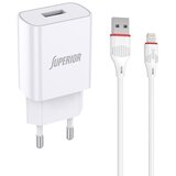 Superior kućni punjač SU-P100 10.5W 2.1A Lightning/ bela | ePonuda.com